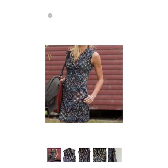 Athleta Dahlia Paisley Floral‎ Sleeveless Mini Dress Athletic Athleisure, Medium - Picture 8 of 8